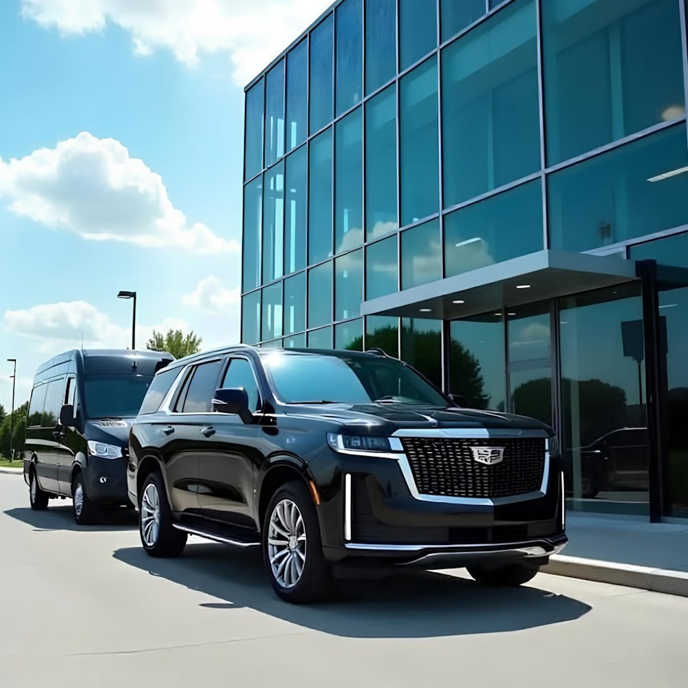 Luxury black car service in Markham